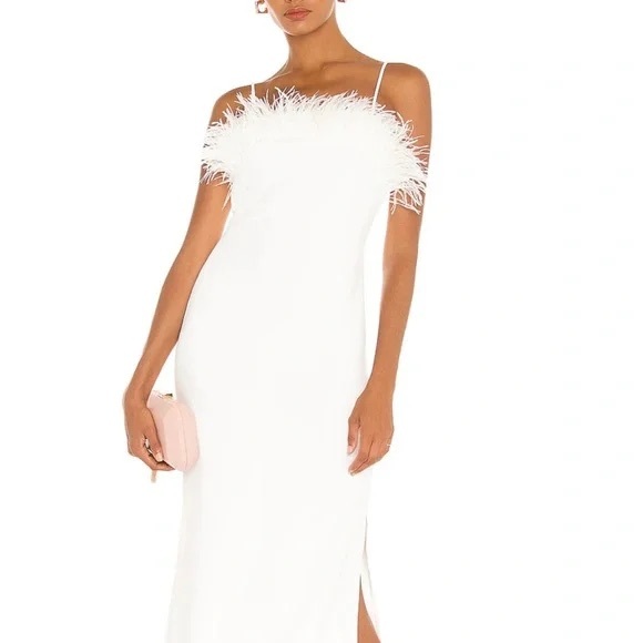 BHLDN Feather-Embellished Midi Dress - Picture 5 of 5